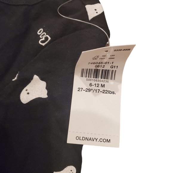 NEW Old Navy Girls Dress. Halloween Ghosts. Black. Size 6-12 M.‎ NWT - Picture 2 of 2